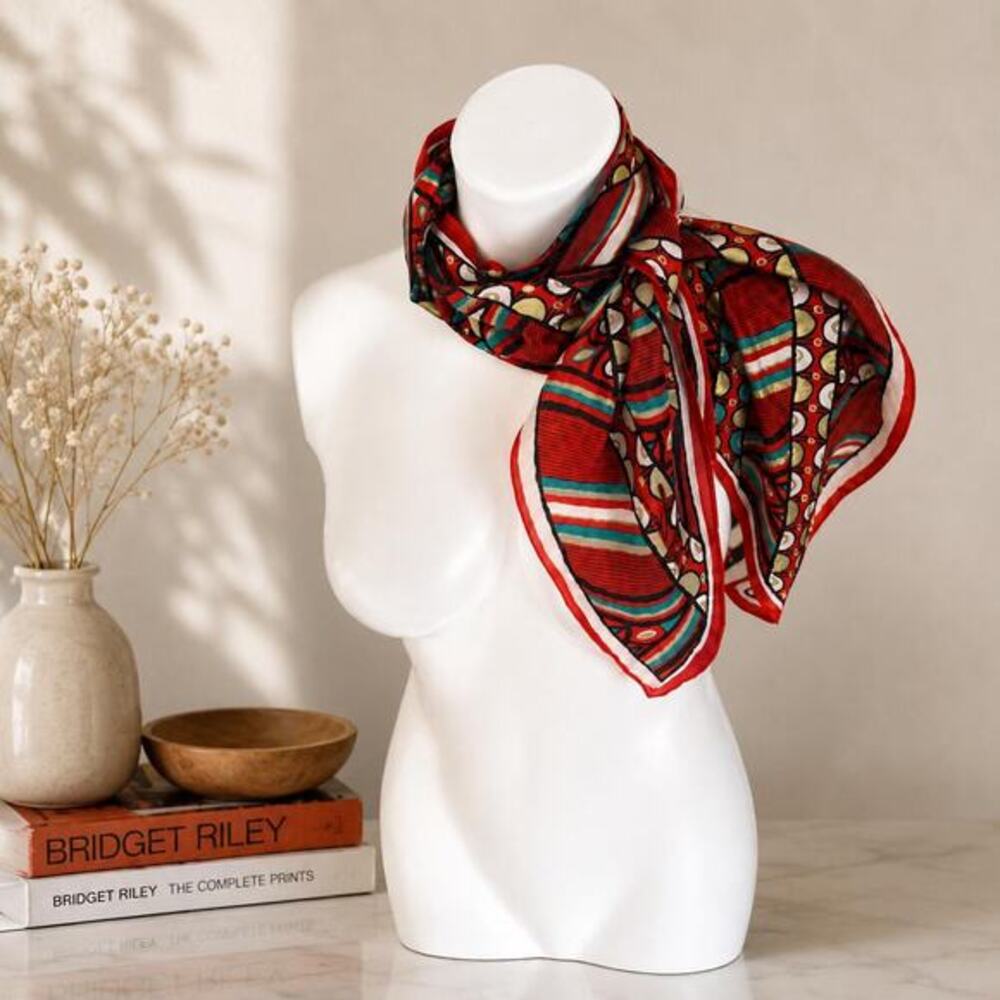 Vintage Anne Klein for Color-Plus™ Silk Sash Scarf — Made in Japan